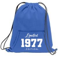 Gift For 46 Year Old 1977 Limited Edition 46th Birthday Gift Sweatshirt Cinch Pack Bag