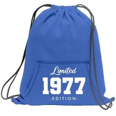 Gift For 46 Year Old 1977 Limited Edition 46th Birthday Gift Sweatshirt Cinch Pack Bag