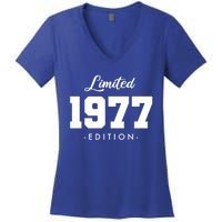 Gift For 46 Year Old 1977 Limited Edition 46th Birthday Gift Women's V-Neck T-Shirt