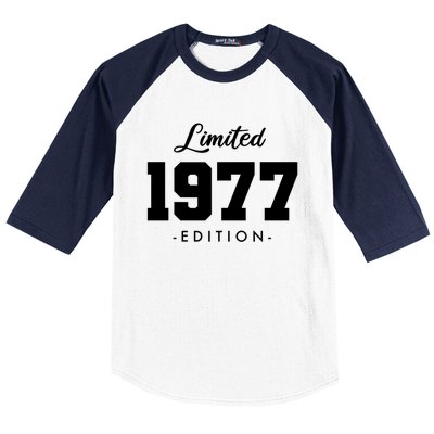 Gift For 46 Year Old 1977 Limited Edition 46th Birthday Gift Baseball Sleeve Shirt