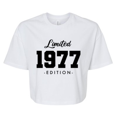 Gift For 46 Year Old 1977 Limited Edition 46th Birthday Gift Bella+Canvas Jersey Crop Tee