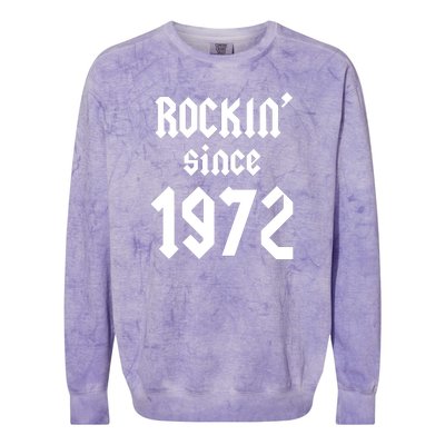 Gift For 50 Year Old Birthday Vintage 1972 Colorblast Crewneck Sweatshirt