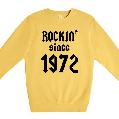 Gift For 50 Year Old Birthday Vintage 1972 Premium Crewneck Sweatshirt