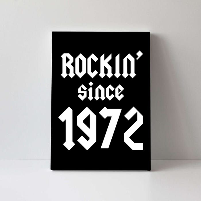 Gift For 50 Year Old Birthday Vintage 1972 Canvas