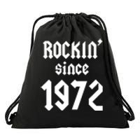 Gift For 50 Year Old Birthday Vintage 1972 Drawstring Bag