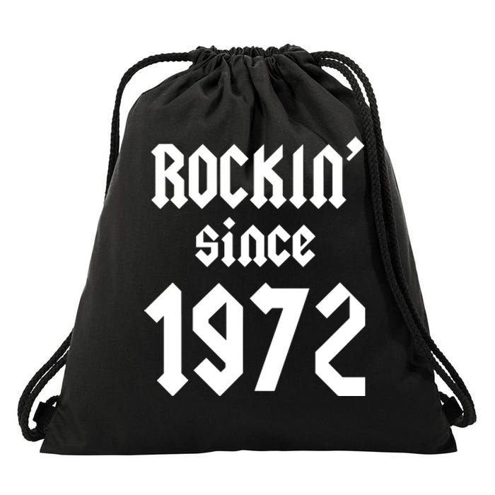 Gift For 50 Year Old Birthday Vintage 1972 Drawstring Bag