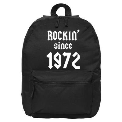 Gift For 50 Year Old Birthday Vintage 1972 16 in Basic Backpack