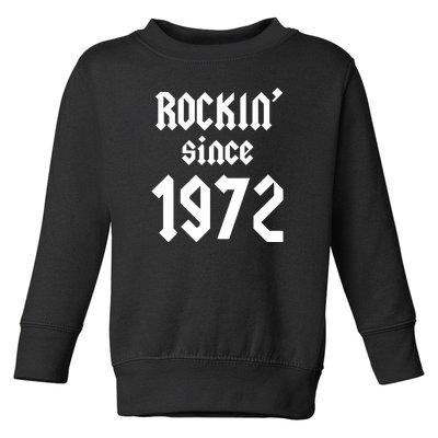 Gift For 50 Year Old Birthday Vintage 1972 Toddler Sweatshirt