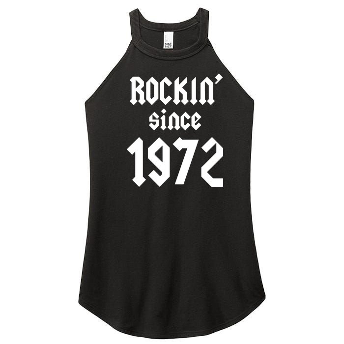 Gift For 50 Year Old Birthday Vintage 1972 Women's Perfect Tri Rocker Tank