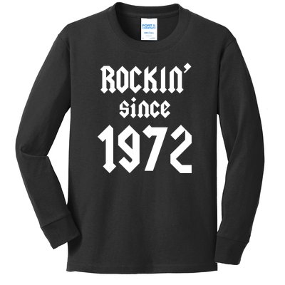 Gift For 50 Year Old Birthday Vintage 1972 Kids Long Sleeve Shirt