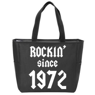 Gift For 50 Year Old Birthday Vintage 1972 Zip Tote Bag