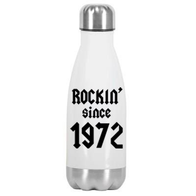 Gift For 50 Year Old Birthday Vintage 1972 Stainless Steel Insulated Water Bottle