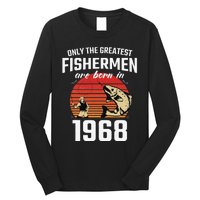 Gift For 54 Year Old Fishing Fisherman 1968 54th Birthday Long Sleeve Shirt