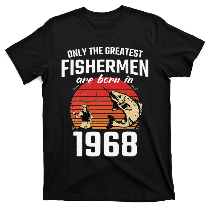 Gift For 54 Year Old Fishing Fisherman 1968 54th Birthday T-Shirt