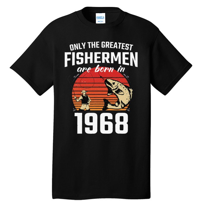 Gift For 54 Year Old Fishing Fisherman 1968 54th Birthday Tall T-Shirt