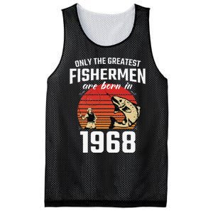 Gift For 54 Year Old Fishing Fisherman 1968 54th Birthday Mesh Reversible Basketball Jersey Tank