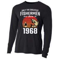 Gift For 54 Year Old Fishing Fisherman 1968 54th Birthday Cooling Performance Long Sleeve Crew