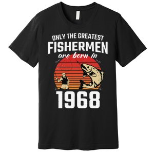 Gift For 54 Year Old Fishing Fisherman 1968 54th Birthday Premium T-Shirt