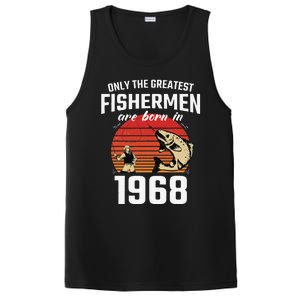 Gift For 54 Year Old Fishing Fisherman 1968 54th Birthday PosiCharge Competitor Tank