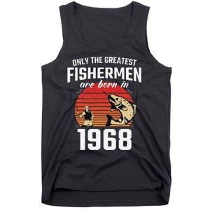 Gift For 54 Year Old Fishing Fisherman 1968 54th Birthday Tank Top