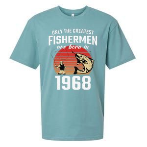 Gift For 54 Year Old Fishing Fisherman 1968 54th Birthday Sueded Cloud Jersey T-Shirt