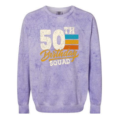 Gift For 50 Year Old Birthday Vintage 1972 Colorblast Crewneck Sweatshirt