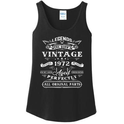 Gift For 50 Year Old Birthday Vintage 1972 Ladies Essential Tank