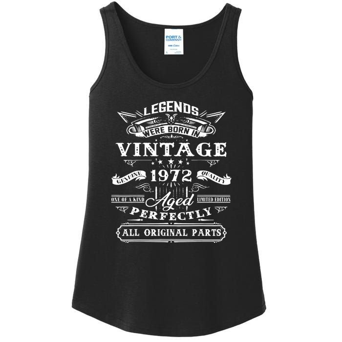 Gift For 50 Year Old Birthday Vintage 1972 Ladies Essential Tank