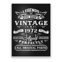 Gift For 50 Year Old Birthday Vintage 1972 Poster