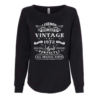 Gift For 50 Year Old Birthday Vintage 1972 Womens California Wash Sweatshirt