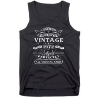 Gift For 50 Year Old Birthday Vintage 1972 Tank Top