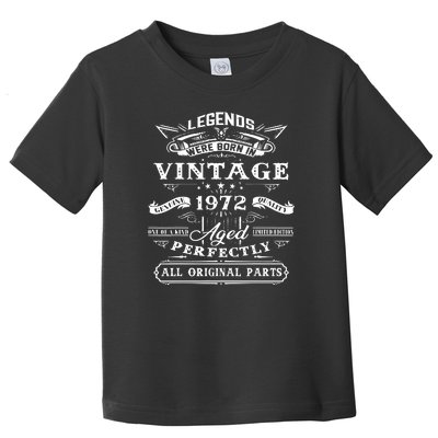 Gift For 50 Year Old Birthday Vintage 1972 Toddler T-Shirt