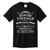 Gift For 50 Year Old Birthday Vintage 1972 Kids T-Shirt