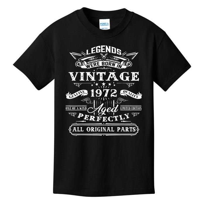 Gift For 50 Year Old Birthday Vintage 1972 Kids T-Shirt