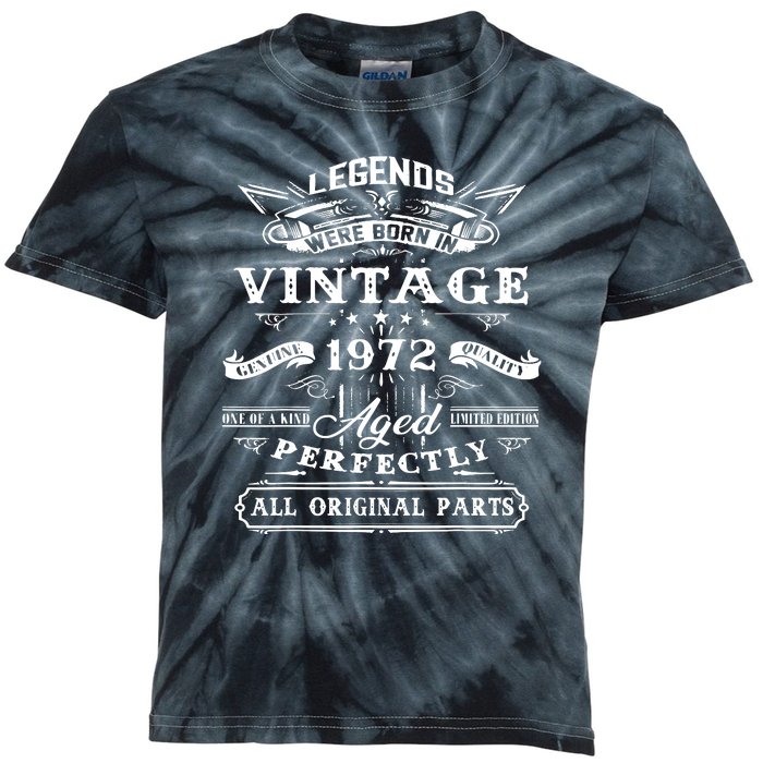 Gift For 50 Year Old Birthday Vintage 1972 Kids Tie-Dye T-Shirt