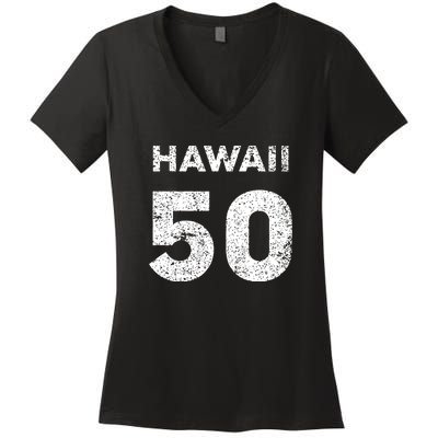 Gift For 50 Year Old Birthday Vintage 1972 Women's V-Neck T-Shirt