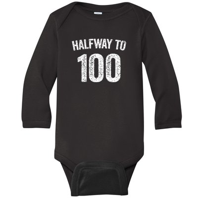 Gift For 50 Year Old Birthday Vintage 1972 Baby Long Sleeve Bodysuit