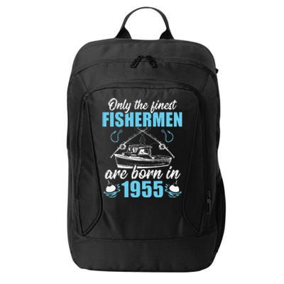 Gift For 66 Years Old 66th Birthday Fishing Fisherman 1955 City Backpack