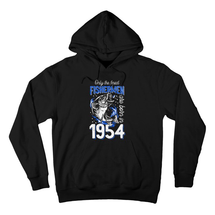 Gift For 66 Years Old Fishing Fisherman 1954 66th Birthday Hoodie