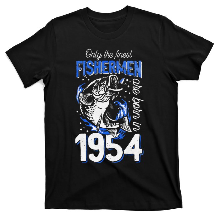 Gift For 66 Years Old Fishing Fisherman 1954 66th Birthday T-Shirt