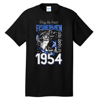 Gift For 66 Years Old Fishing Fisherman 1954 66th Birthday Tall T-Shirt