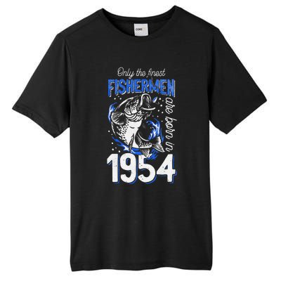 Gift For 66 Years Old Fishing Fisherman 1954 66th Birthday Tall Fusion ChromaSoft Performance T-Shirt