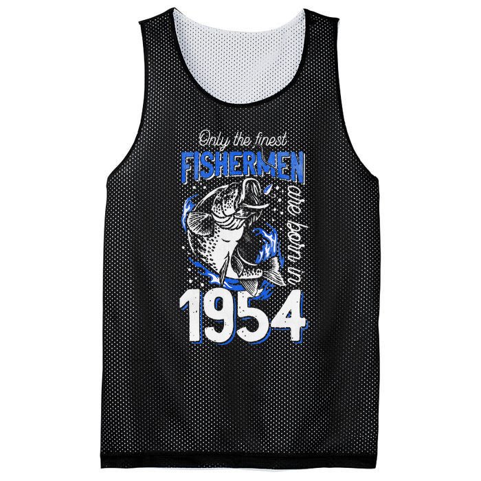 Gift For 66 Years Old Fishing Fisherman 1954 66th Birthday Mesh Reversible Basketball Jersey Tank