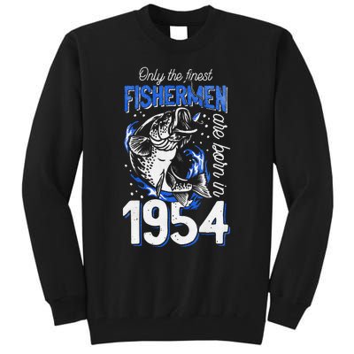 Gift For 66 Years Old Fishing Fisherman 1954 66th Birthday Tall Sweatshirt