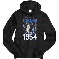 Gift For 66 Years Old Fishing Fisherman 1954 66th Birthday Tie Dye Hoodie