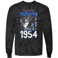 Gift For 66 Years Old Fishing Fisherman 1954 66th Birthday Tie-Dye Long Sleeve Shirt