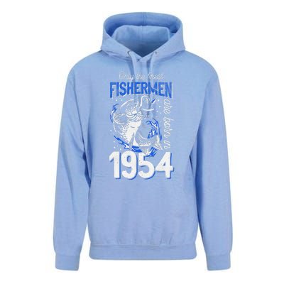 Gift For 66 Years Old Fishing Fisherman 1954 66th Birthday Unisex Surf Hoodie