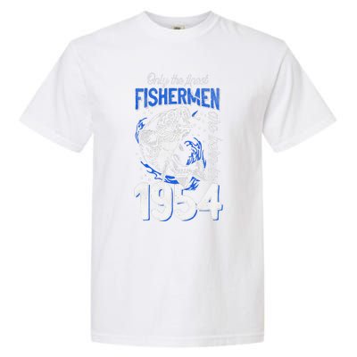 Gift For 66 Years Old Fishing Fisherman 1954 66th Birthday Garment-Dyed Heavyweight T-Shirt