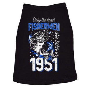 Gift For 69 Years Old Fishing Fisherman 1951 69th Birthday Doggie Tank