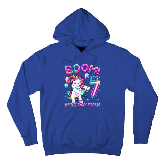 Gifts For 7th Birthday Party 7 Years Old Flossing Unicorn Hoodie